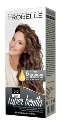 Kit Coloração Creme Super Bonita Probelle 50ml Tom 6.0