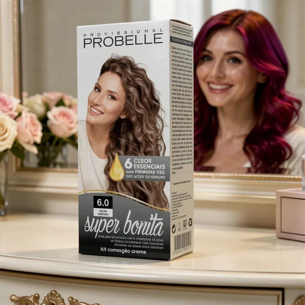 Kit Coloração Creme Super Bonita Probelle 50ml Tom 6.0