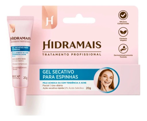 Gel Facial Secativo para acne inflamada Hidramais