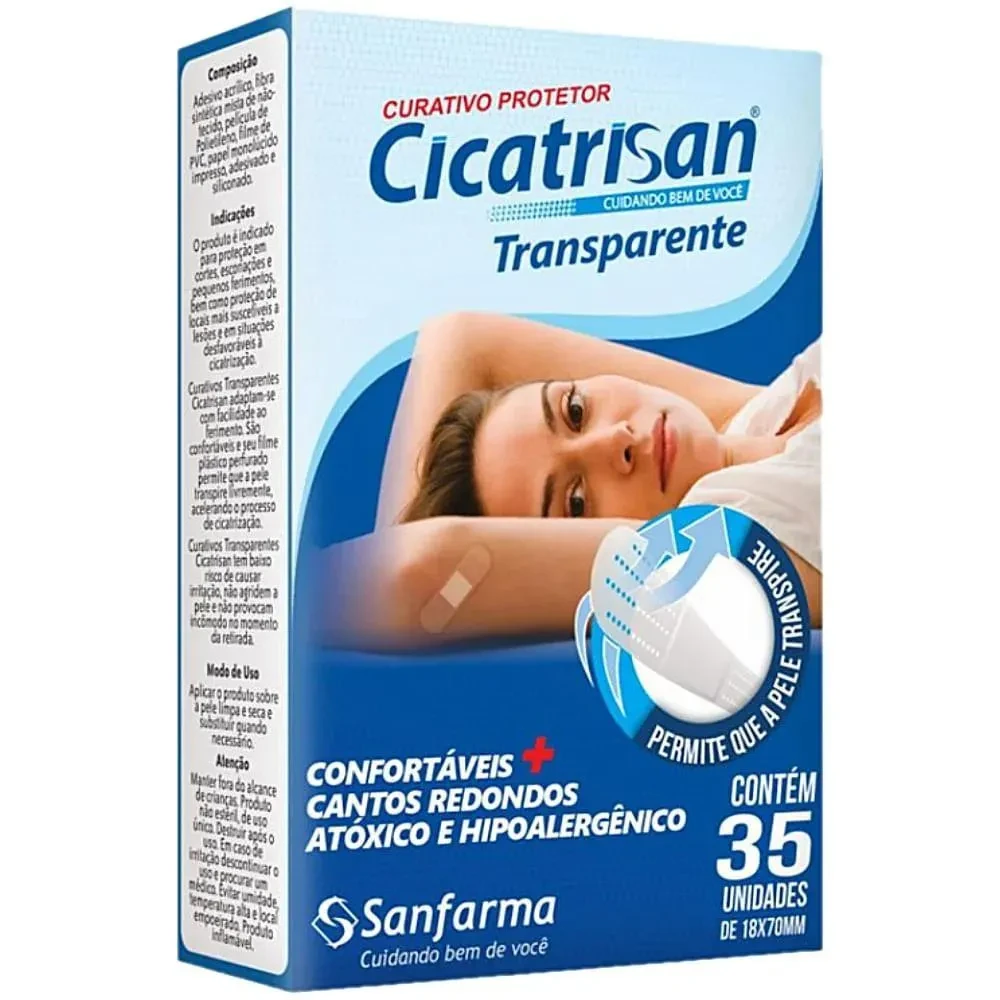 Curativo Cicatrisan Transparente 35 Unidades