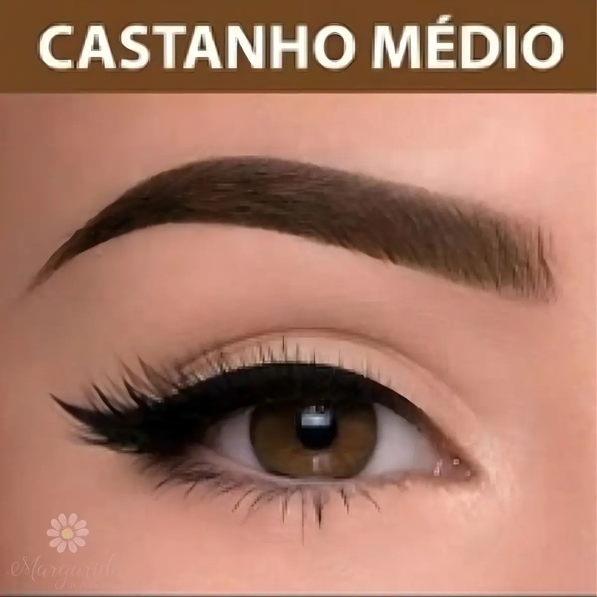 Henna Sobrancelhas Makiaj 1,5g Com Fixador 10ml Castanho Médio