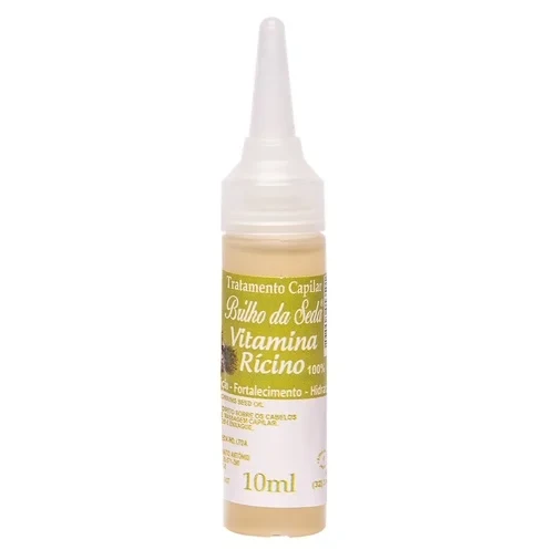 Ampola de Tratamento Capilar Brilho Da Seda Óleo de Rícino 10ml