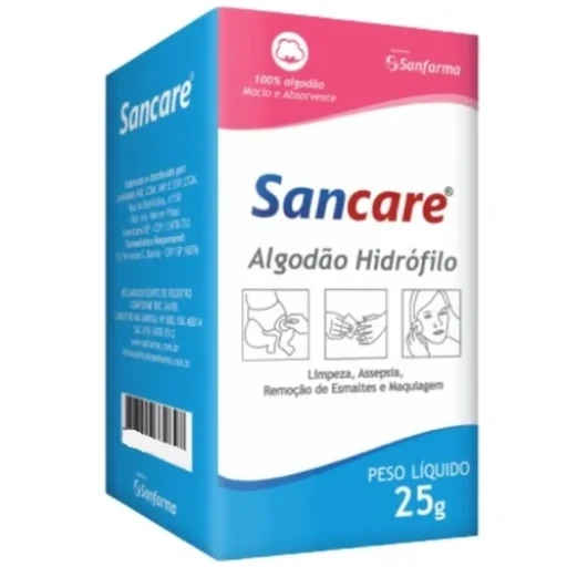 Algodão Hidrófilo Sancare Caixa de 25 g