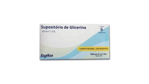 Supositório de Glicerina Pediátrico Esgrilax 1,37g 6 Unidades Malavasi
