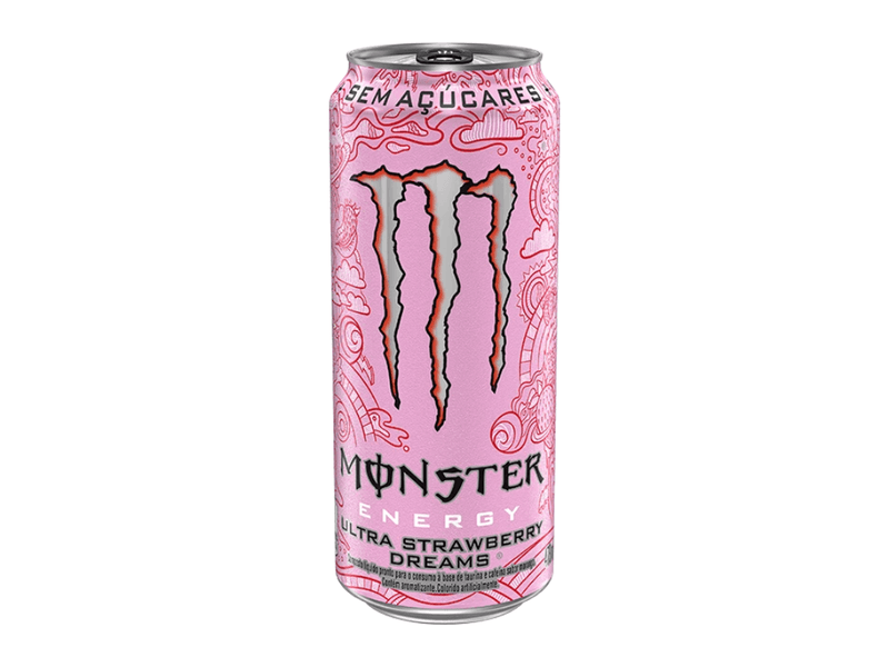 Energético Monster Energy Ultra Strawberry Dreams Zero Açúcar Lata 473ml