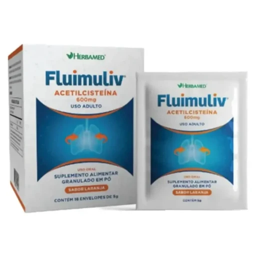 Fluimuliv Acetilcisteína 600mg 16 envelopes Herbamed
