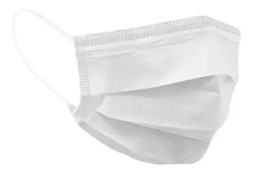 Máscara Descartável Tripla - Vabene Branco - 50 Unidades