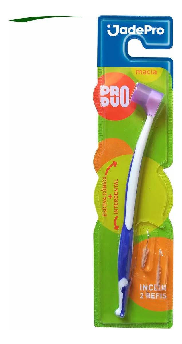 Escova macia cônica interdental pro duo 2 refis JadePro