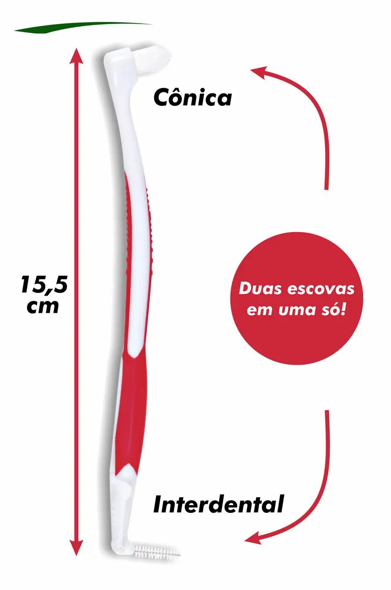 Escova macia cônica interdental pro duo 2 refis JadePro