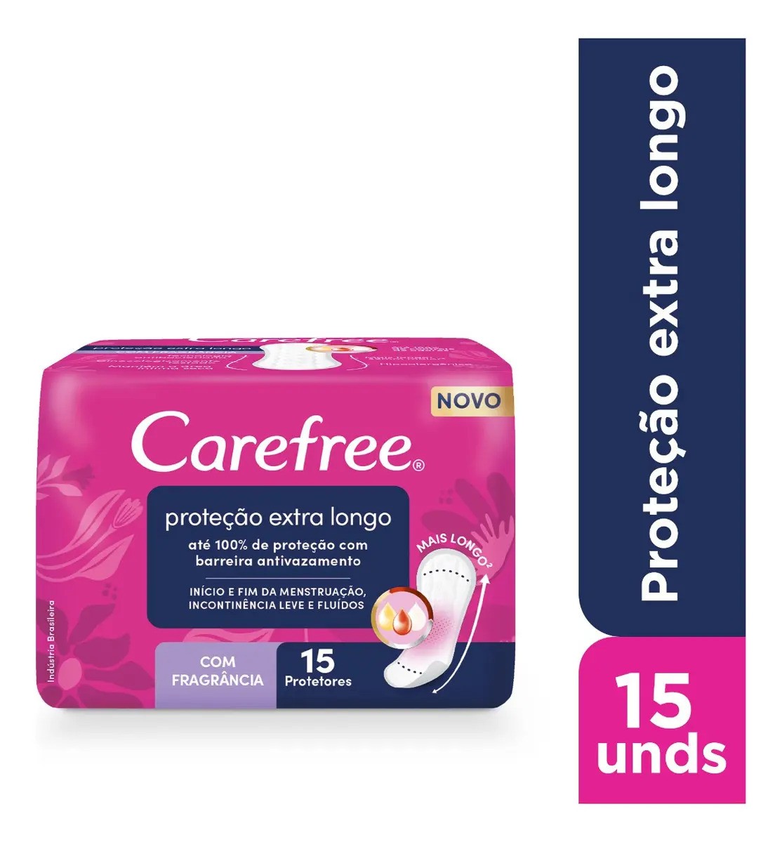 Carefree Protetor Diário Extra Longo com Fragrância 15 un