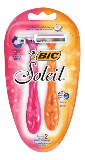 Aparelho Descartável para Barbear Bic Soleil 2 Unidades