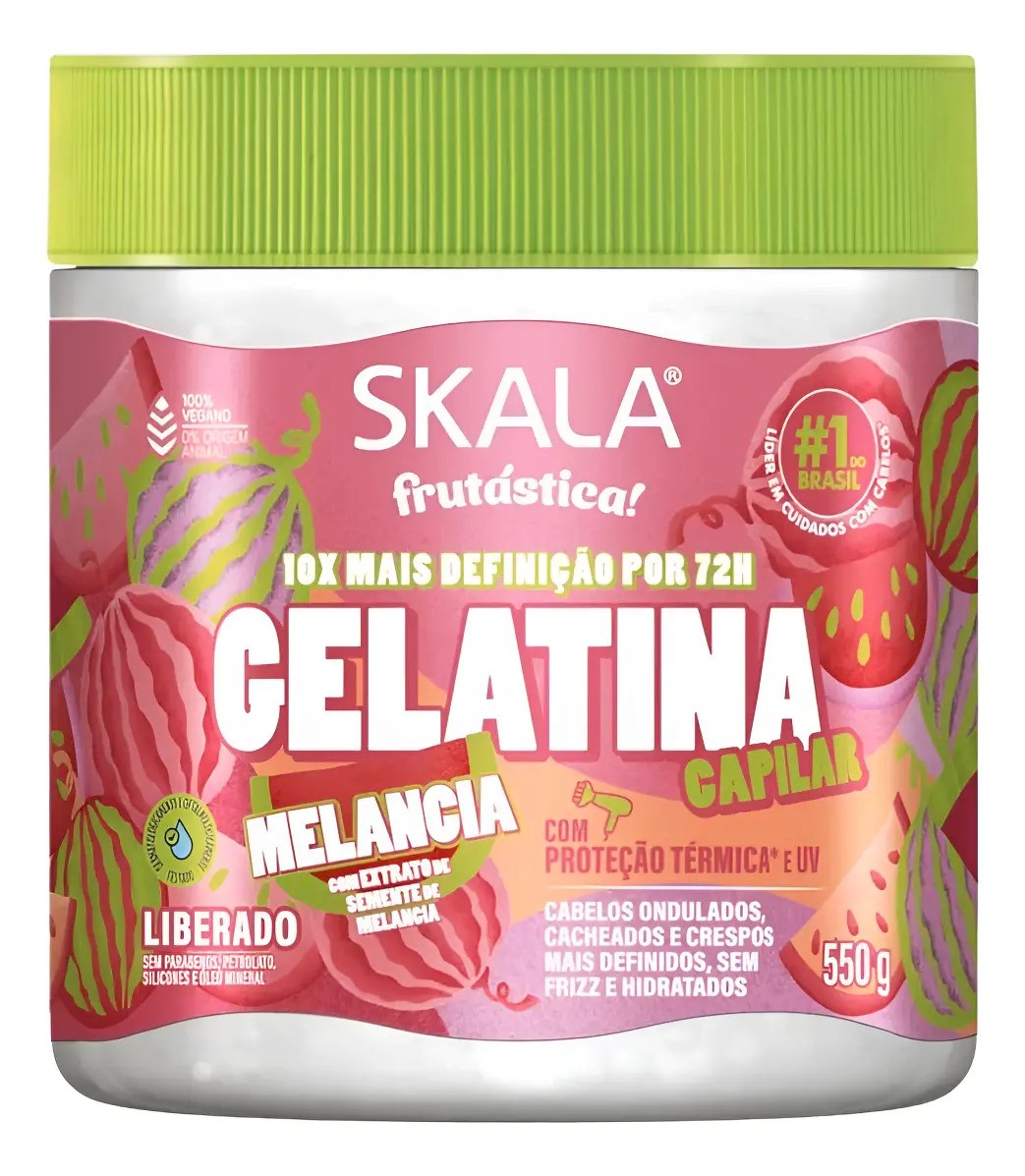 Gelatina Capilar Skala Melancia Proteção Térmica 550g