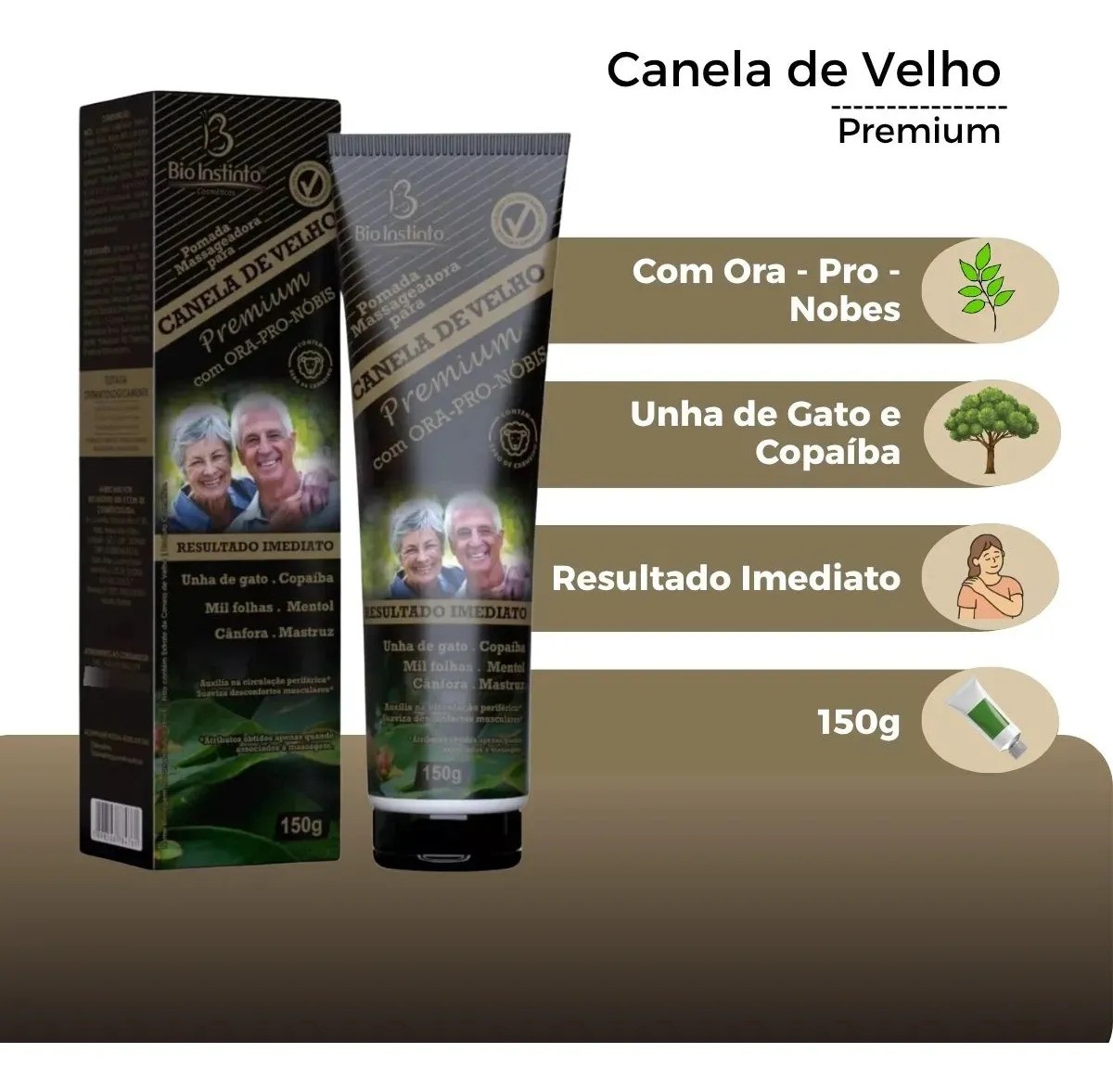 Pomada Massageadora Canela De Velho Premium 150g