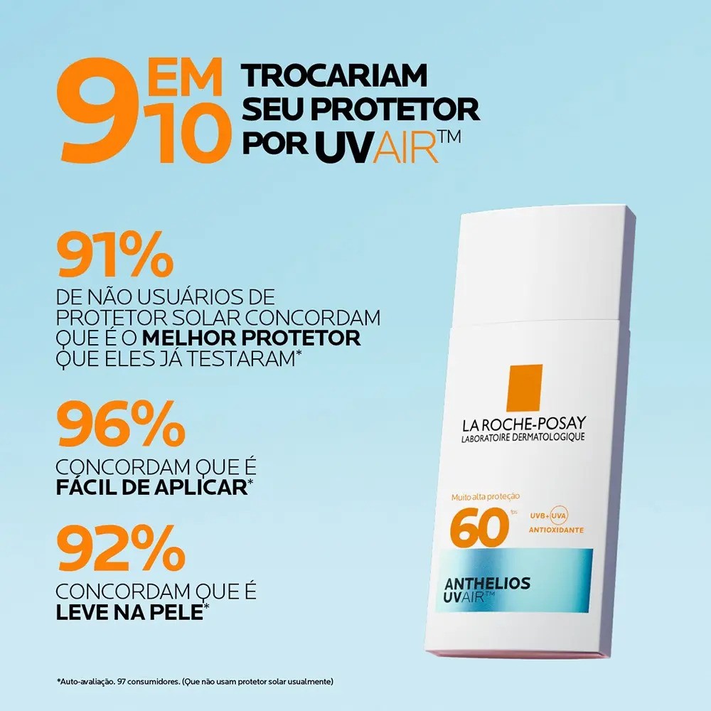 La Roche-Posay Protetor Solar Facial UvAir FPS60 45ml