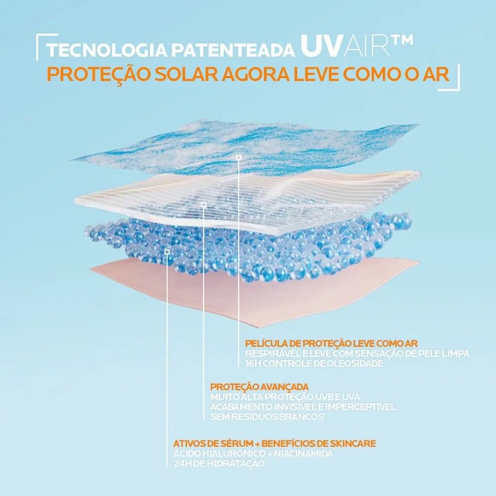 La Roche-Posay Protetor Solar Facial UvAir FPS60 45ml
