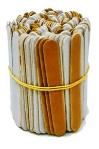 Mini Lixas para Unhas Margoh Pardas - Pacote com 100 unidades