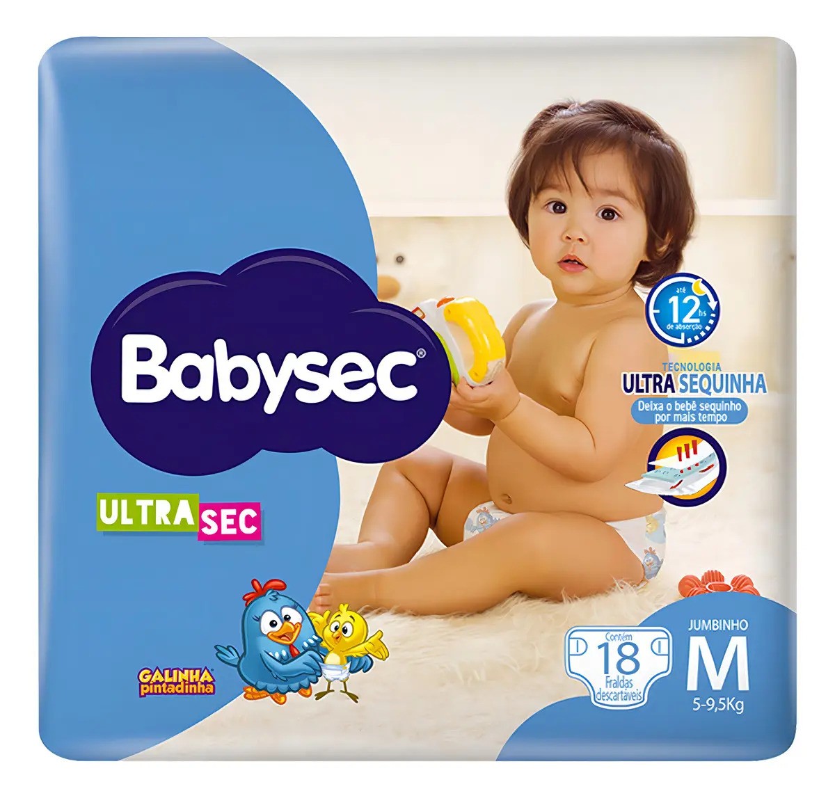 Fralda Babysec Ultrasec Jumbo M 18