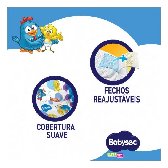 Fralda Babysec Ultrasec Jumbo M 18