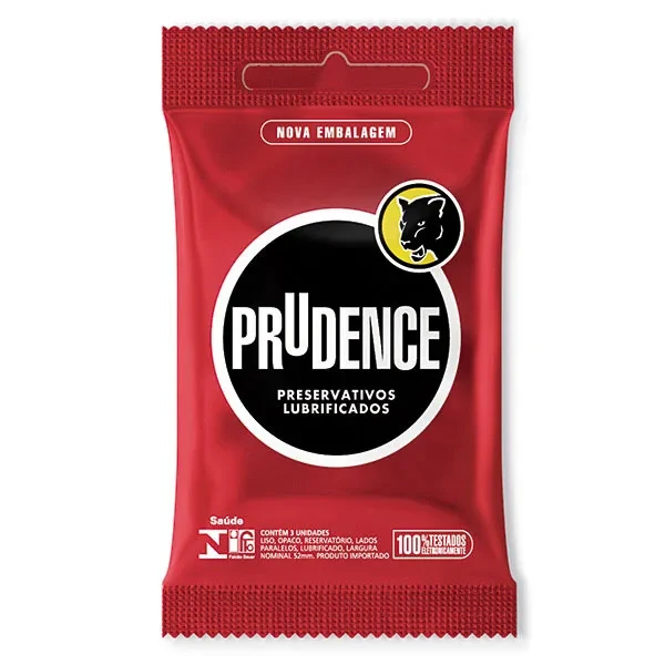 Preservativo Prudence Lubrificado com 3 Unidades
