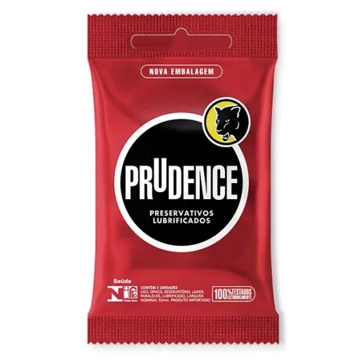 Preservativo Prudence Lubrificado com 3 Unidades