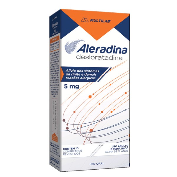 Aleradina 5mg 10 Comprimidos Revestidos Multilab