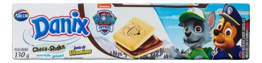 Biscoito Choco-Shake Paw Patrol Danix Pacote 130g