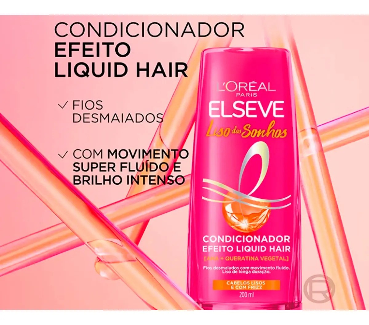 Kit Shampoo 375ml e Condicionador 170ml Liso dos Sonhos Efeito Botox - Elseve