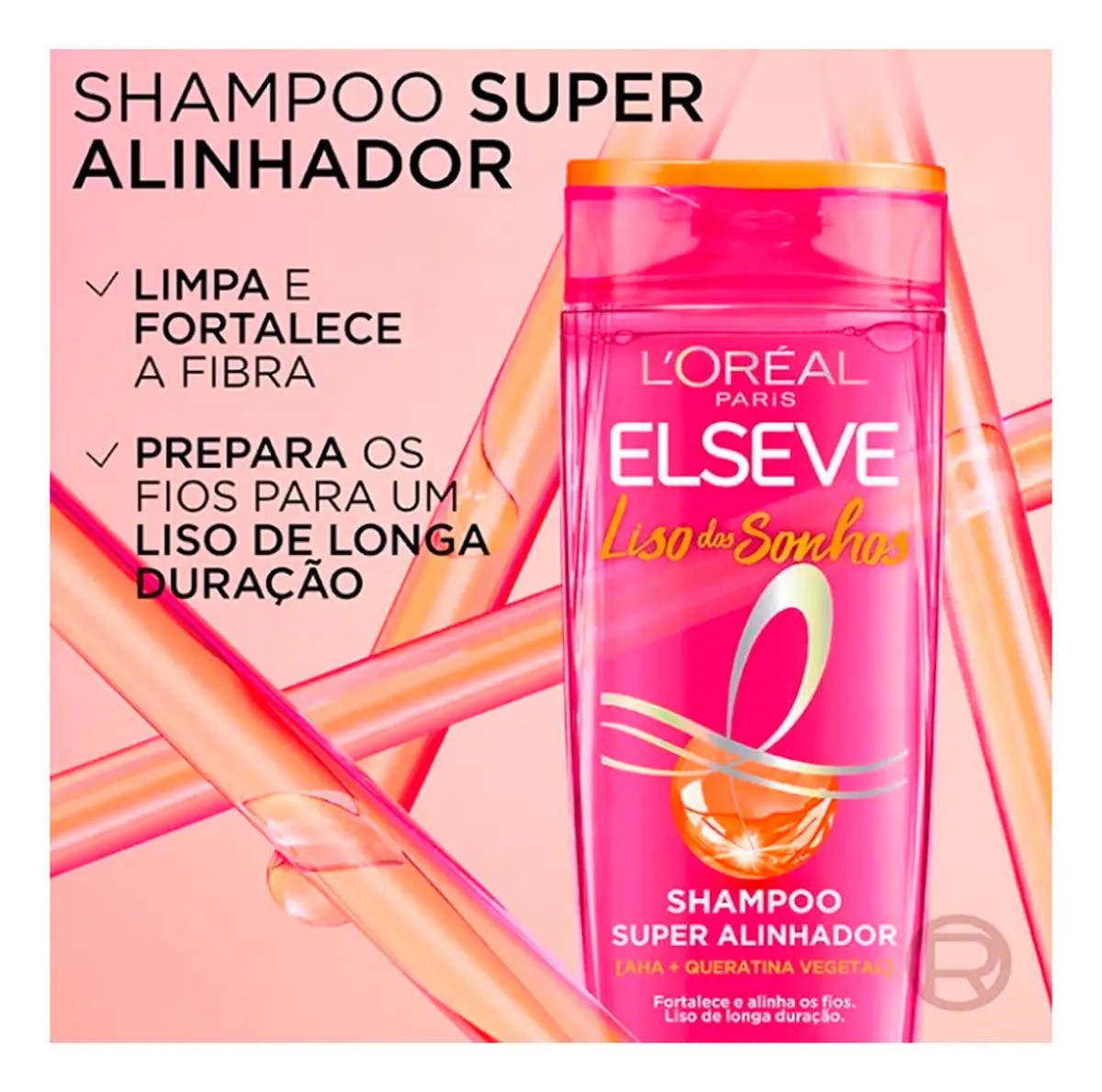 Kit Shampoo 375ml e Condicionador 170ml Liso dos Sonhos Efeito Botox - Elseve