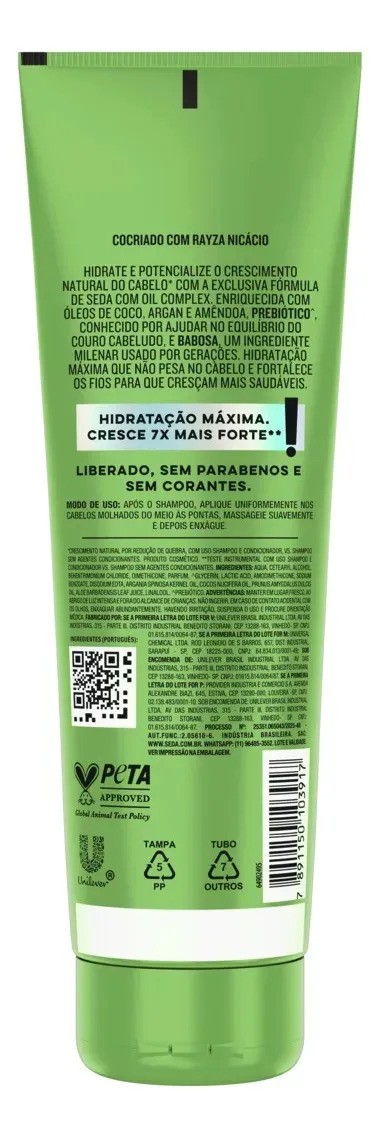 Seda Condicionador By Rayza Força e Crescimento 250ml
