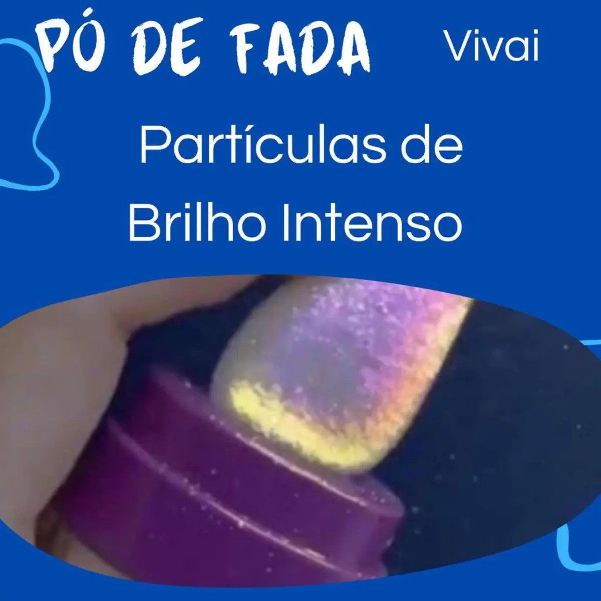Iluminador Facial Pó de Fada Vivai Branco Vegano com Aplicador