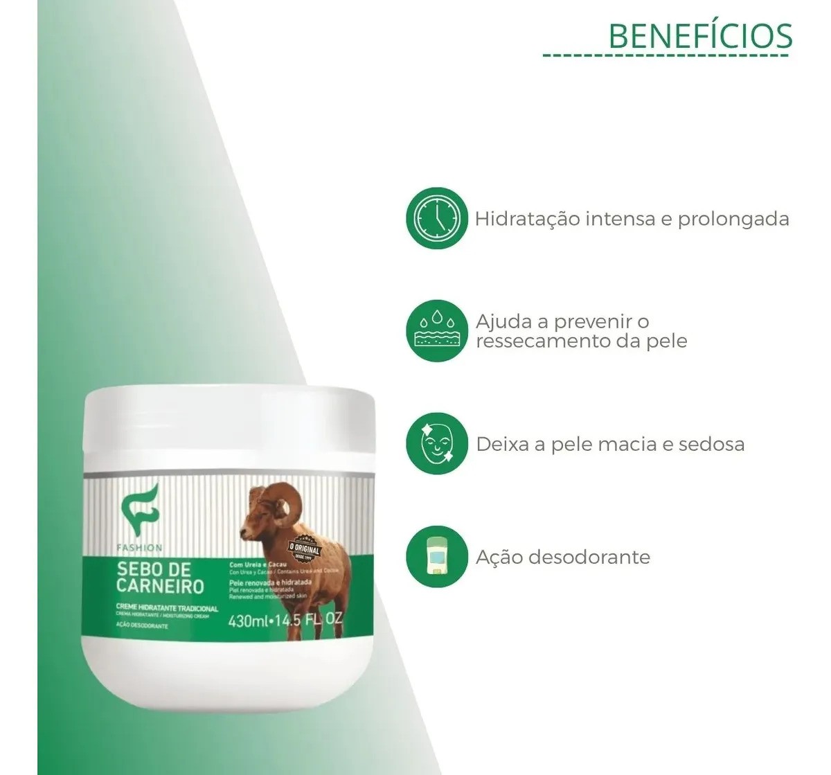 Creme Sebo de Carneiro Tradicional 430 mL