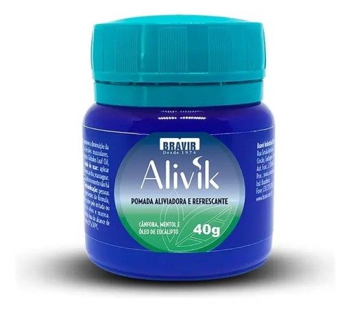 Bravir Pomada Refrescante Alivik Alivia a Dor 1un 40gr