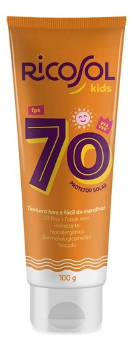 Ricosol Protetor Solar Kids Fps 70 - 100g