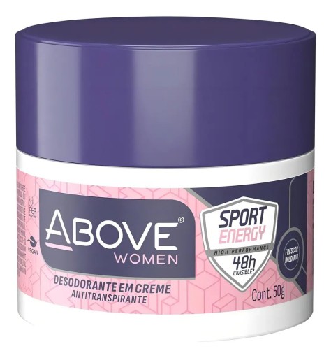 Antitranspirante em creme Above Sport Energy Women 50 g
