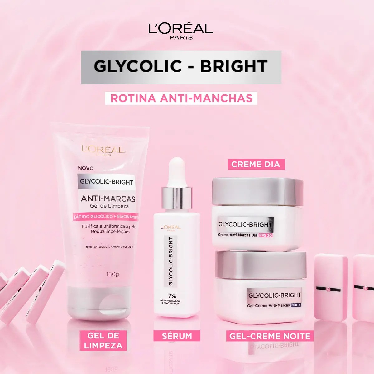 Gel de Limpeza Anti-marcas Glycolic-Bright Loréal Paris 150g