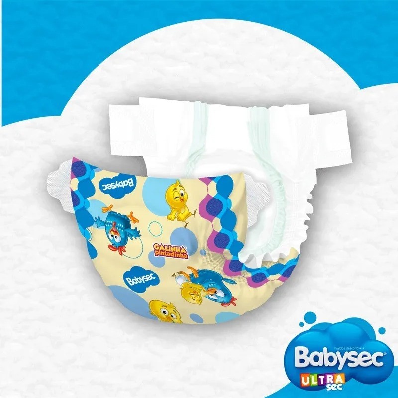 Fralda BabySec Ultrasec Galinha Pintadinha XG 12 Unidades