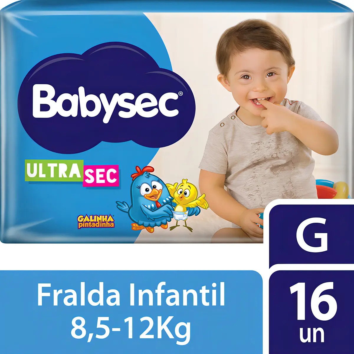 Fralda BabySec Ultrasec Galinha Pintadinha G 16 Unidades
