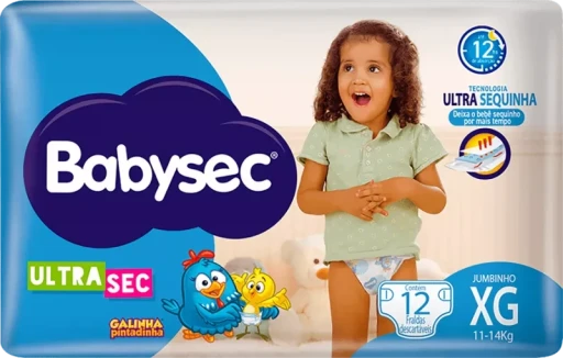 Fralda BabySec Ultrasec Galinha Pintadinha XG 12 Unidades