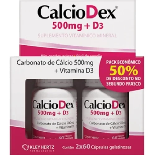 Suplemento Nutricional Calciodex Kley Hertz 360 Cápsulas Vitamina D3 2 Unidades