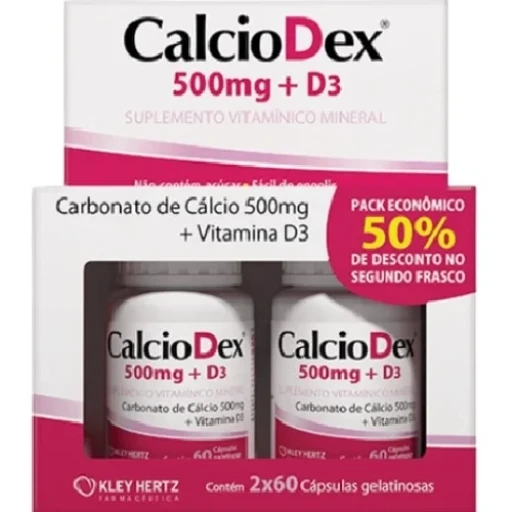 Suplemento Nutricional Calciodex Kley Hertz 360 Cápsulas Vitamina D3 2 Unidades