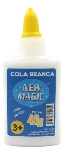 Cola Branca New Magic 40gr Lavável Material Escolar