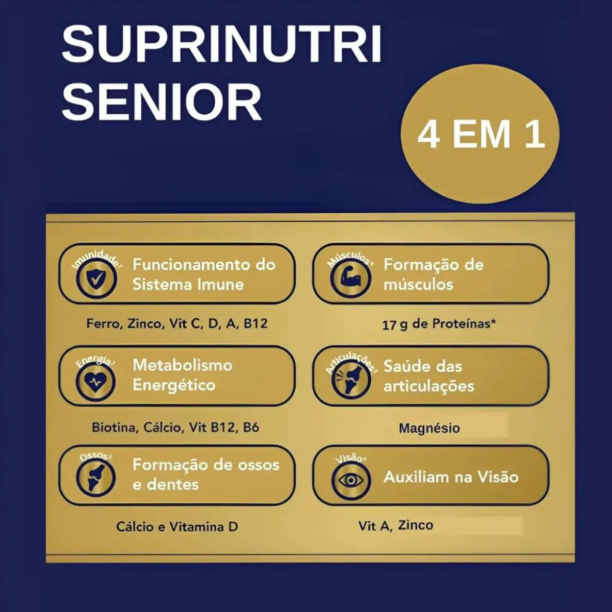 Suplemento Suprinutri Senior Em Pó Farmax 400g Morango