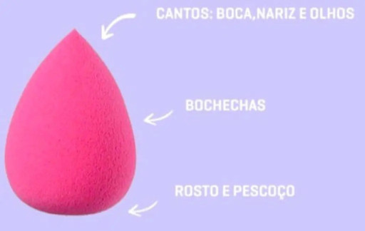 Esponja para Maquiagem MeiUstar Gota Rosa com 1 Unidade