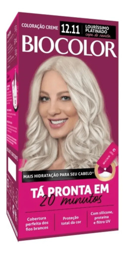 Tintura Creme Biocolor Louríssimo Platinado 12.11 de 50 mL