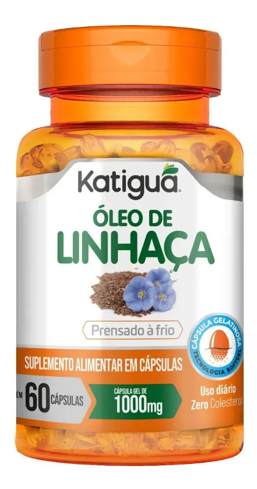 Óleo De Linhaça 0% Colesterol 60 Cápsulas - Katiguá
