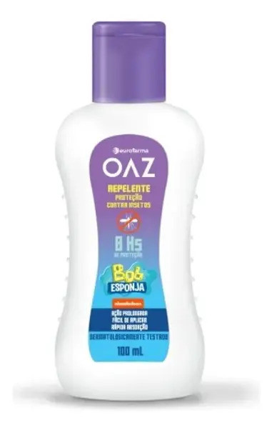 Repelente Infantil Oaz Bob Esponja 8h de proteção 100ml