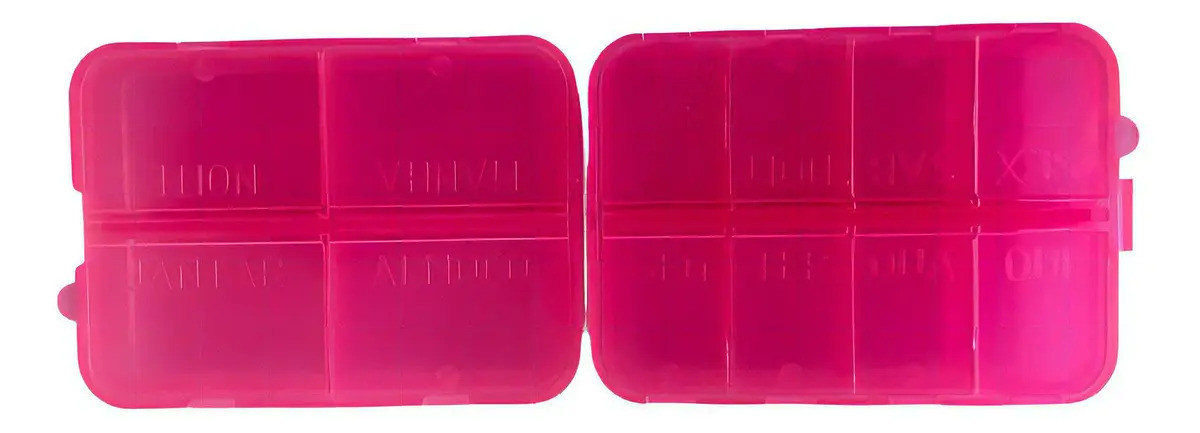 Porta Comprimidos Diário 3B Indústria 12 Compartimentos Plástico Rosa