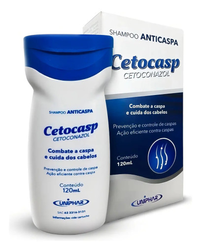 Shampoo Anticaspa Cetocasp 120mL Uniphar