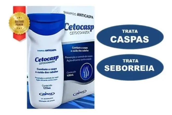 Shampoo Anticaspa Cetocasp 120mL Uniphar