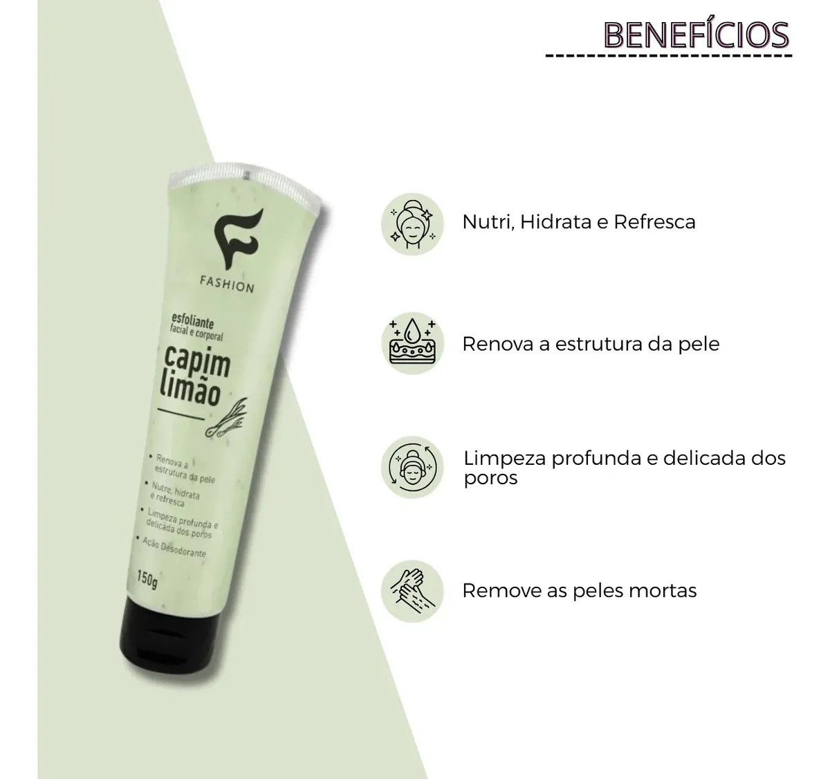 Esfoliante Corpo inteiro Capim Limão 150G Fashion